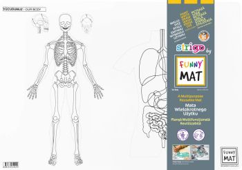 Biała mata Strigo by Funny Mat Ciało 48 x 33,5 cm + flamastry