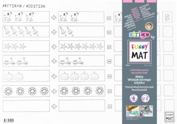 Biała mata Strigo by Funny Mat Dodawanie 48 x 33,5 cm + flamastry