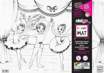 Transparentna mata Strigo by Funny Mat Tancerze 48 x 33,5 cm + flamastry