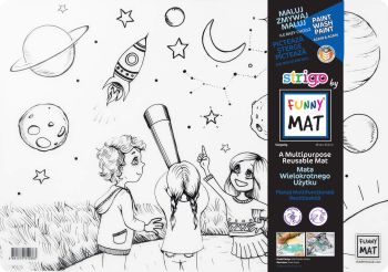 Transparentna mata Strigo by Funny Mat Obserwacja Nieba 48 x 33,5 cm + flamastry
