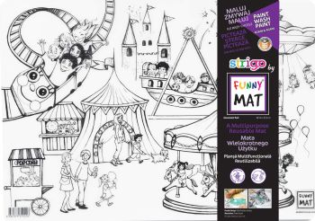 Transparentna mata Strigo by Funny Mat Park Rozrywki 48 x 33,5 cm + flamastry