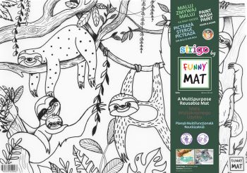 Transparentna mata Strigo by Funny Mat Leniwce 48 x 33,5 cm + flamastry