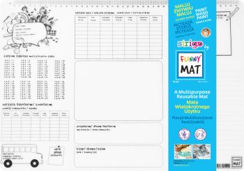 Transparentna mata Strigo by Funny Mat Planer 48 x 33,5 cm + flamastry