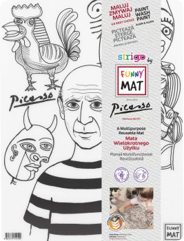 Transparentna mata Strigo by Funny Mat Picasso 30 x 40 cm + flamastry