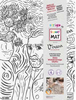 Transparentna mata Strigo by Funny Mat Van Gogh 30 x 40 cm + flamastry