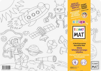 Transparentna mata Strigo by Funny Mat Space 25 x 35 cm + flamastry