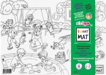 Transparentna mata Strigo by Funny Mat Plac Zabaw 25 x 35 cm + flamastry