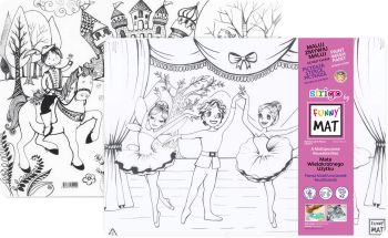 Zestaw 2 szt. Transparentna mata Strigo by Funny Mat Książęta + Baletnice 33,5 x 48 cm + flamastry