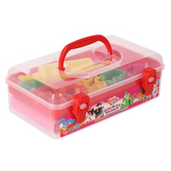 Zestaw Kiddy Clay 7 plastelin + 7 foremek + narzędzia w poręcznej skrzyneczce 