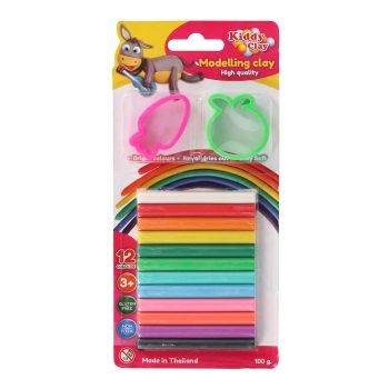 Zestaw Kiddy Clay 12 plastelin + 2 foremki