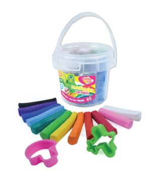Zestaw Kiddy Clay 12 plastelin + 2 foremki w wiaderku