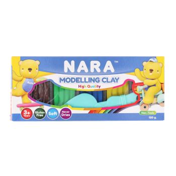 Plastelina NARA  5 kolorów (5 kostek)  + nożyk