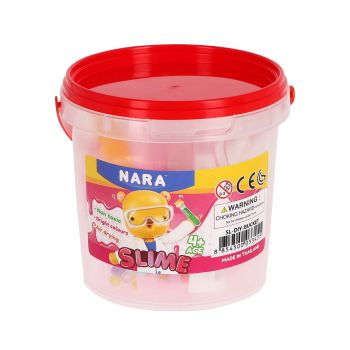 Zestaw Slime Nara w plastikowym wiaderku + koraliki + klej