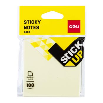 Notes samoprzylepny Deli A00352 76mm*76mm 100 kartek żółte