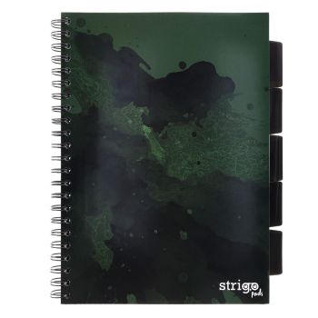 Kołozeszyt STRIGO PADS Project Book A4 kratka Fusion ciemnozielony