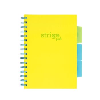 Kołozeszyt STRIGO PADS Project Book A5 kratka Neon żółty
