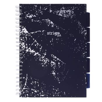 Kołozeszyt STRIGO PADS Project Book A4 kratka Marmur granatowy