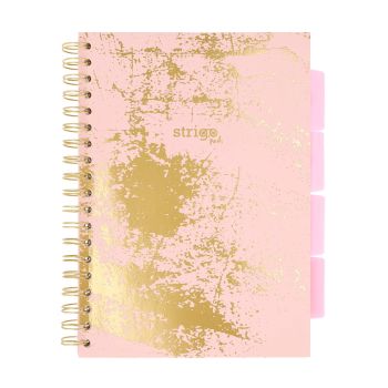 Kołozeszyt STRIGO PADS Project Book B5 kratka Marmur różowy