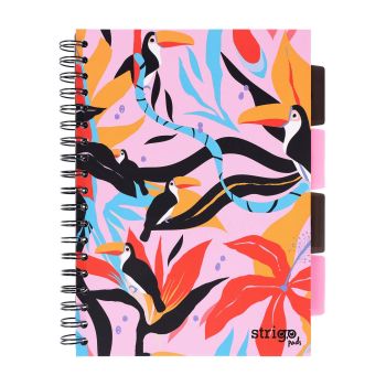 Kołozeszyt STRIGO PADS Project Book B5 kratka Jungla różowy