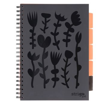 Kołozeszyt STRIGO PADS Project Book A4 kratka Floral czarny