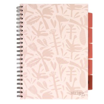 Kołozeszyt STRIGO PADS Project Book A4 kratka Floral beżowy