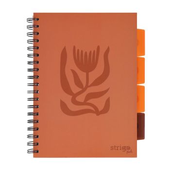 Kołozeszyt STRIGO PADS Project Book B5 kratka Floral ceglany