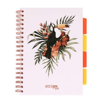 Kołozeszyt STRIGO PADS Project Book B5 kratka Tropiki Tukan