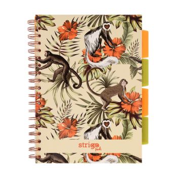 Kołozeszyt STRIGO PADS Project Book B5 kratka Tropiki Małpki