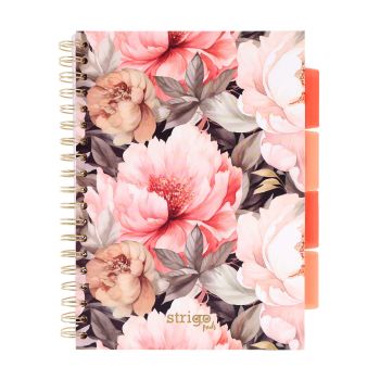 Kołozeszyt STRIGO PADS Project Book B5 kratka Kwiaty beżowy