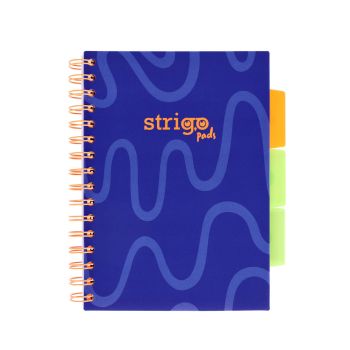 Kołozeszyt STRIGO PADS Project Book A5 linia Neon granatowy