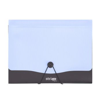 Teczka V-FILE A4 z 13 przekładkami i klipem błękitna