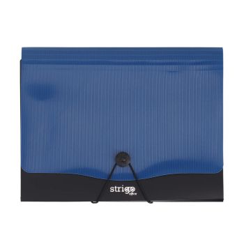 Teczka V-FILE A4 z 13 przekładkami i klipem granatowa