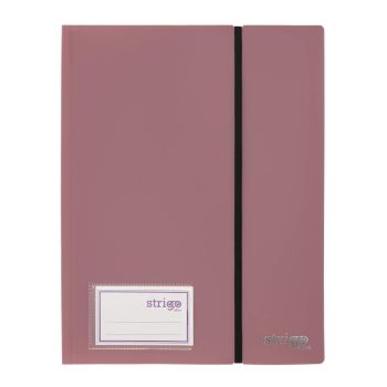Album ofertowy Strigo A4 30 koszulek z gumką ciemnoróżowy