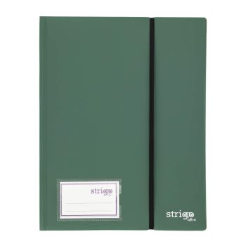 Album ofertowy Strigo A4 40 koszulek z gumką ciemnozielony