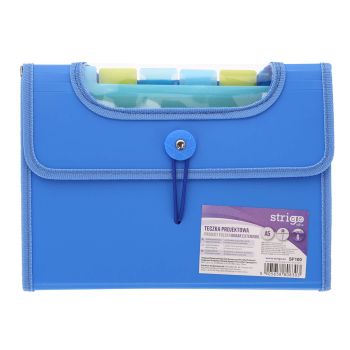 Teczka VFILE STRIGO A5 z 6 przekładkami, niebieska