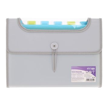 Teczka VFILE STRIGO A4 z 12 przekładkami szara