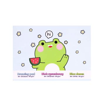 Blok rysunkowy STRIGO A4/20 kartek 90g Żabka