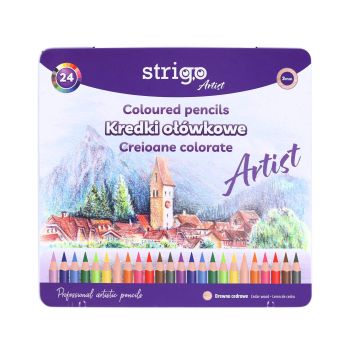 Kredki ołówkowe okrągłe STRIGO z serii ,,Artist"- 24 kolory