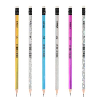 Ołówki holograficzne HB Strigo z gumką