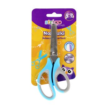 Nożyczki szkolne Strigo niebiesko-szare