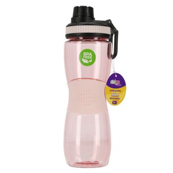 Bidon Strigo z gumowym uchwytem, różowy 600ml 