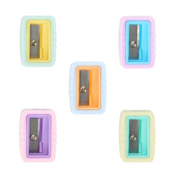 Pastelowa temperówka Strigo na jedną grubość ołówków i kredek