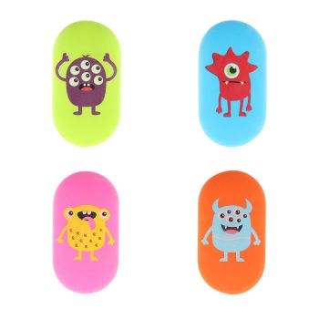 Gumka STRIGO owalna z nadrukiem Monster