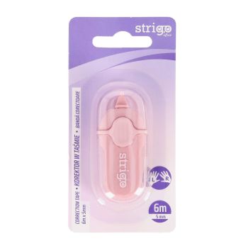 Korektor w taśmie STRIGO mini 5mm x 6m różowy