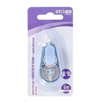 Korektor w taśmie Strigo 5mm x 6m niebieski