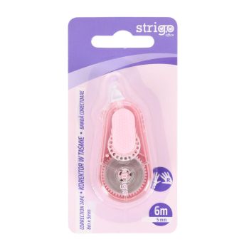 Korektor w taśmie Strigo 5mm x 6m różowy
