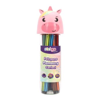 Flamastry w opakowaniu 12 sztuk Strigo Unicorn