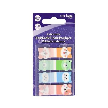 Zakładki indeksujące STRIGO 44x15 Misie, 80 kartek