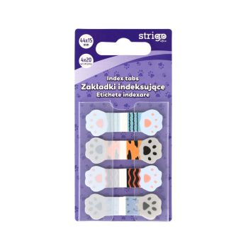 Zakładki indeksujące STRIGO 44x15 Łapki, 80 kartek