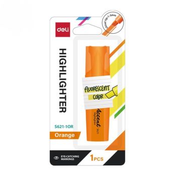Zakreślacz 1-5mm seria Accentio pomarańczowy x1 blister DELI